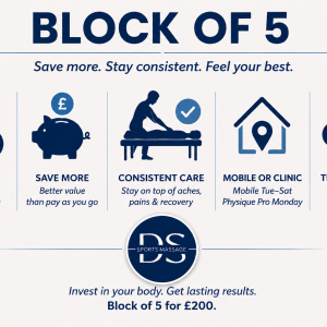 Block Booking Sports Massage X5