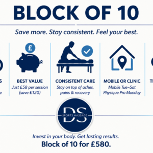Block Booking 10x 90 Min Sports Massage